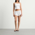 SKIMS Women's Garment Washed Poplin Ruffle Cami in Snow