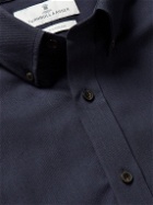 Turnbull & Asser - Button-Down Collar Cotton and Wool-Blend Twill Shirt - Blue