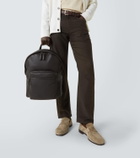 Zegna Secondskin Hoodie leather backpack