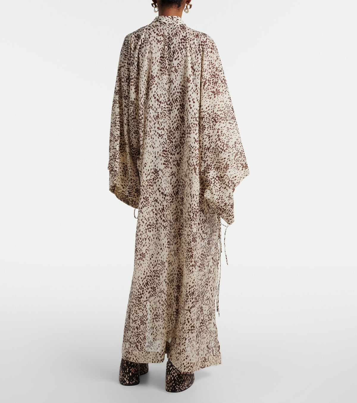 The Attico Leopard-print cotton beach cover-up