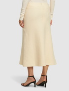 JIL SANDER Boiled Wool Midi Skirt