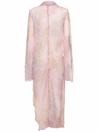 ACNE STUDIOS Printed Cotton & Silk Long Kaftan Dress