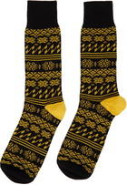 Paul Smith Four-Pack Black Modern Fairisile Socks