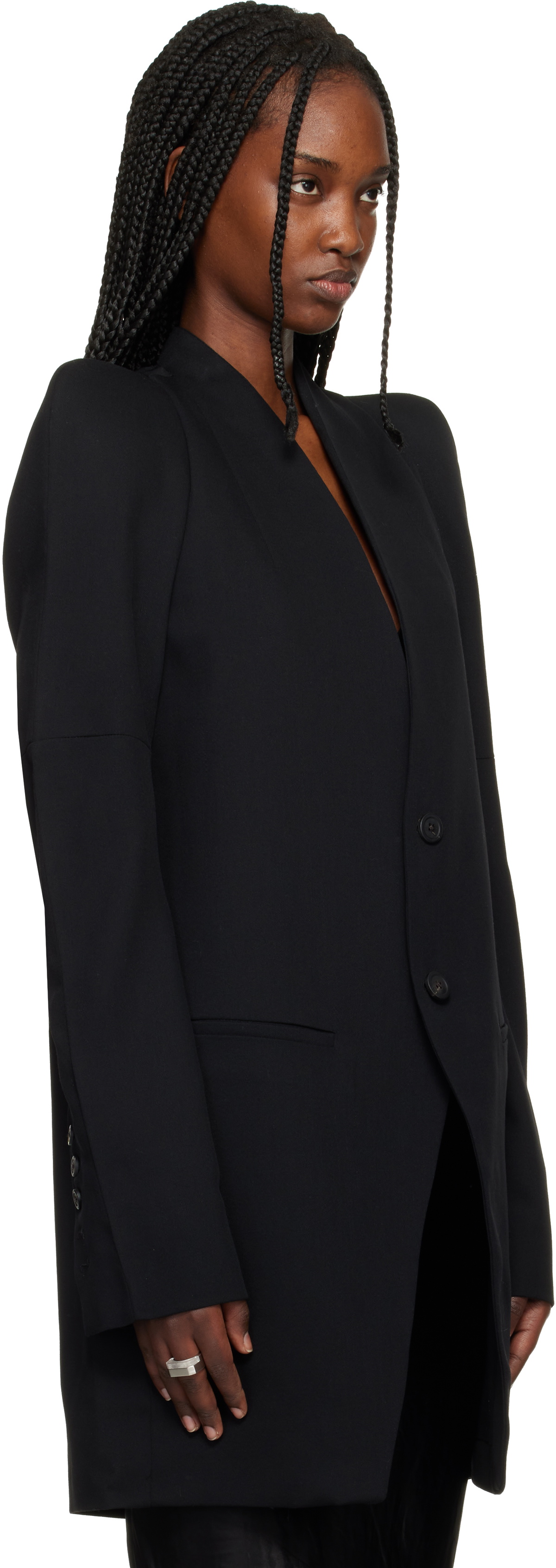 Rick Owens Black Temple Metro Blazer
