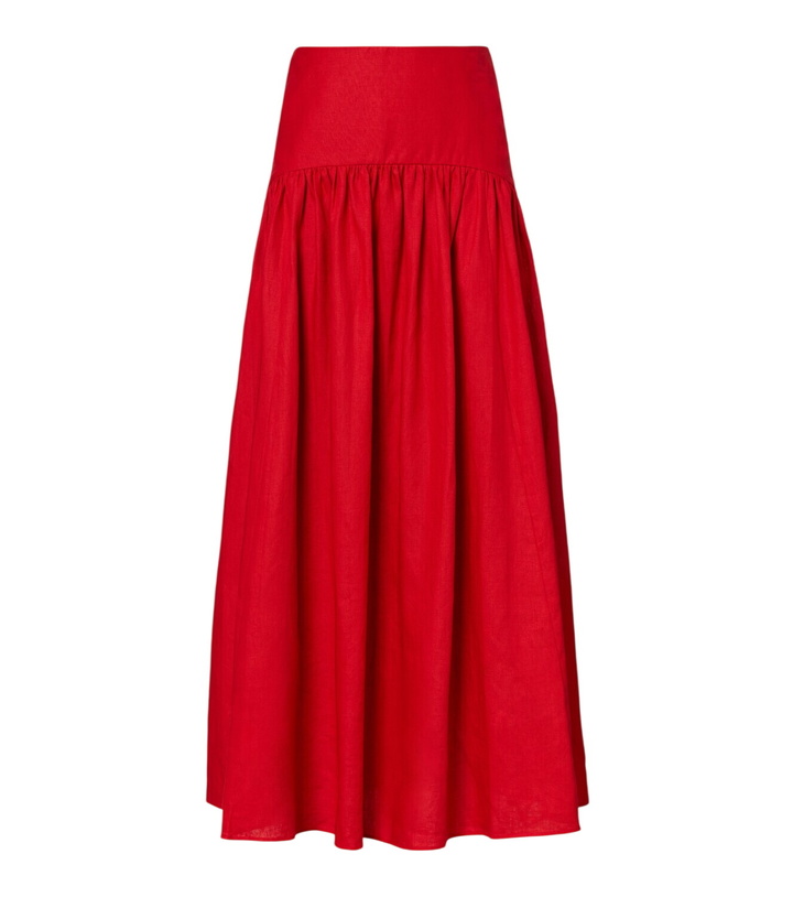 Photo: Staud Procida linen maxi skirt