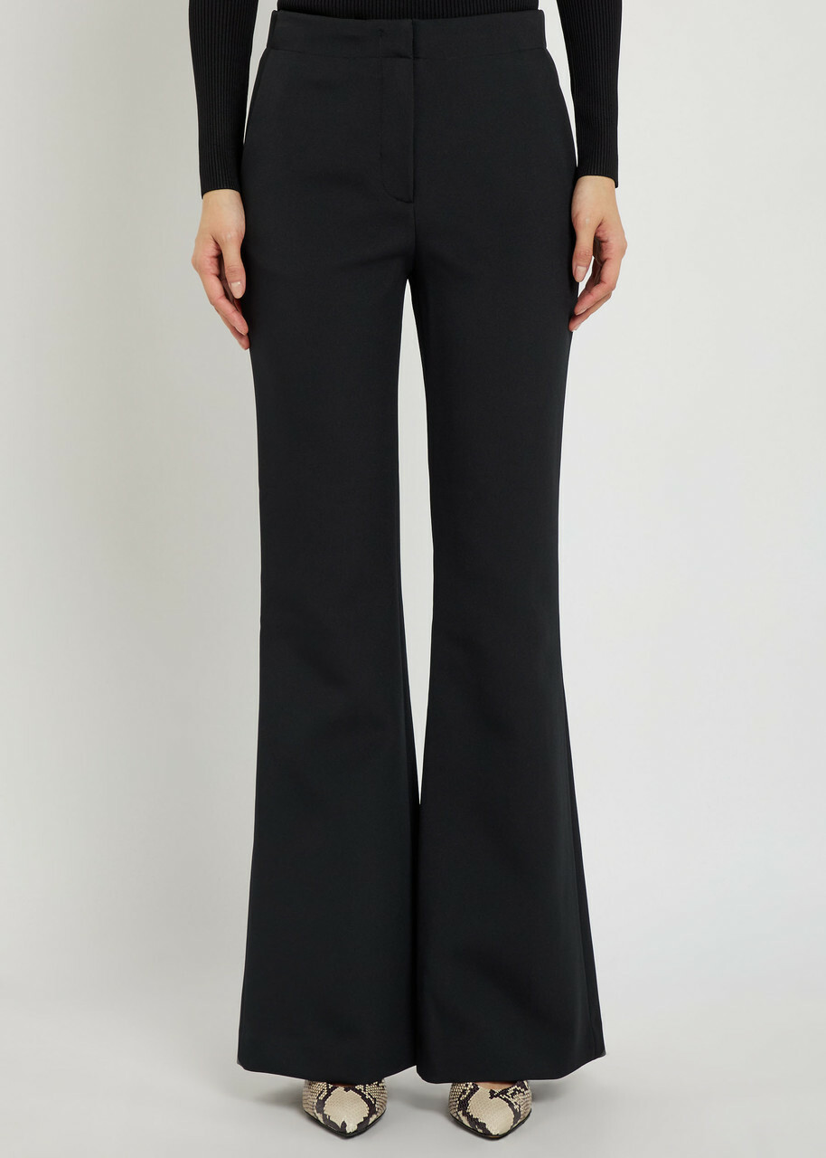 Simkhai Kenna Flared-leg Woven Trousers Black