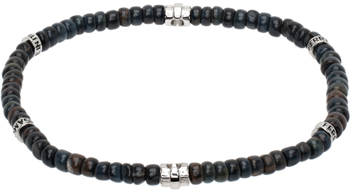 Photo: Ferragamo Navy Hawk Eye Bracelet