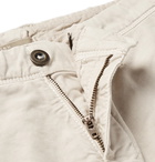 Incotex - Slim-Fit Stretch-Cotton Twill Trousers - Men - Off-white