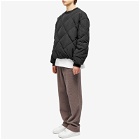 Cole Buxton Men's Quilted Crew Popover Jacket in Black