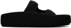 MM6 Maison Margiela Black Platform Slides