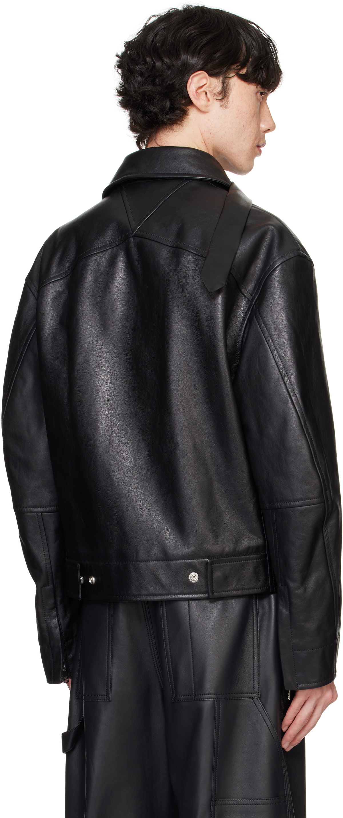 Bottega Veneta Black Natural Calf Leather Jacket