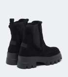 Bogner Sapporo shearling-trimmed suede ankle boots