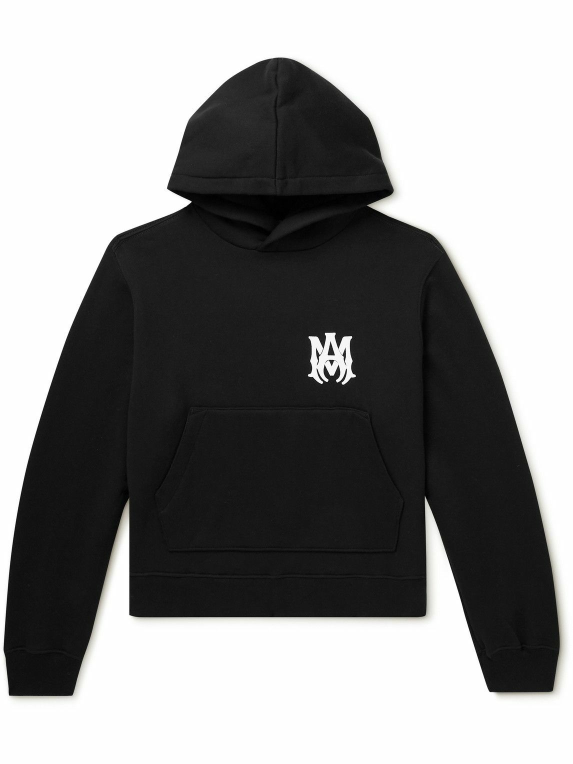AMIRI - Logo-Print Cotton-Jersey Hoodie - Black Amiri