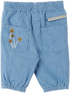 Stella McCartney Baby Blue Mushroom Patch Jeans