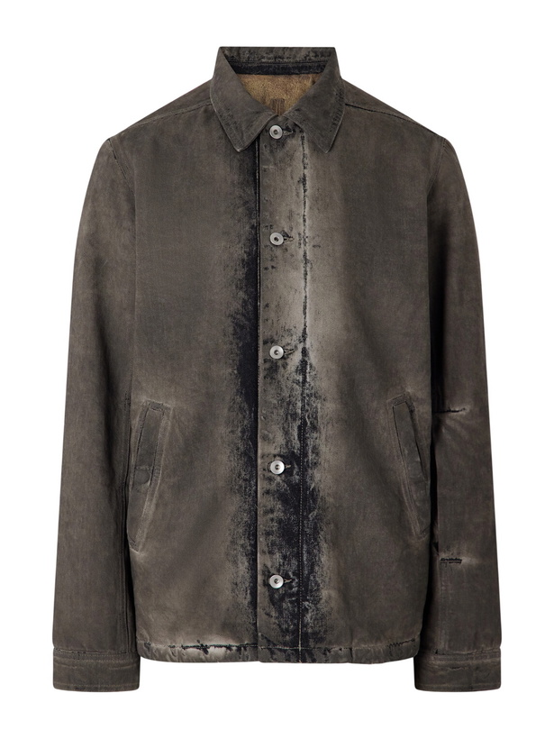 Photo: DRKSHDW by Rick Owens - Brad Washed-Denim Jacket - Brown