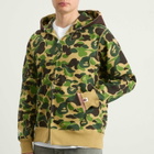 A Bathing Ape Men's ABC Camo 2nd Ape Zip Hoodie in Green