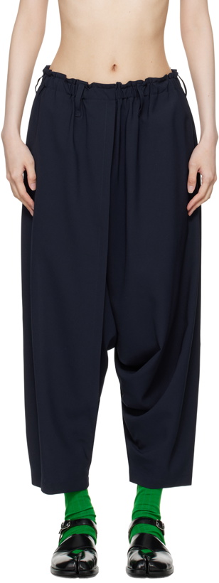 Photo: 132 5. ISSEY MIYAKE Navy Seamless Trousers