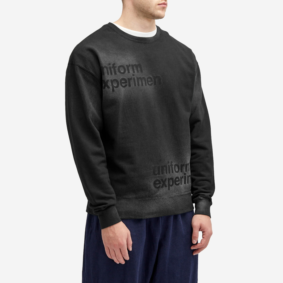Uniform Experiment Men's Fade Sweatshirt in Black Uniform Experiment
