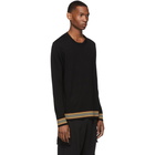 Burberry Black Merino Icon Stripe Sweater