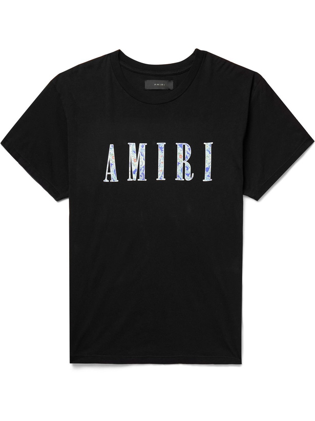 Photo: AMIRI - Logo-Print Cotton-Jersey T-Shirt - Black