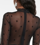 Givenchy - 4G jacquard-knit tulle bodysuit