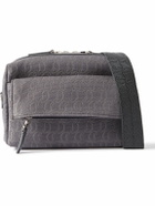 Christian Louboutin - Zip N Flap Leather-Trimmed Canvas-Jacquard Messenger Bag
