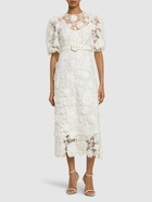 ZIMMERMANN Halliday Flower Lace Midi Dress