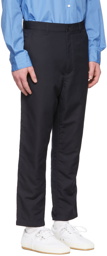 Comme des Garçons Homme Navy Wool Trousers