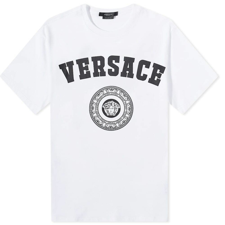 Photo: Versace Men's Bold Logo T-Shirt in White/Black