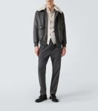 Brioni Ribbed-knit wool and cashmere cardigan
