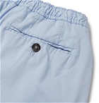 Officine Generale - Phil Garment-Dyed Stretch-Cotton Drawstring Shorts - Blue