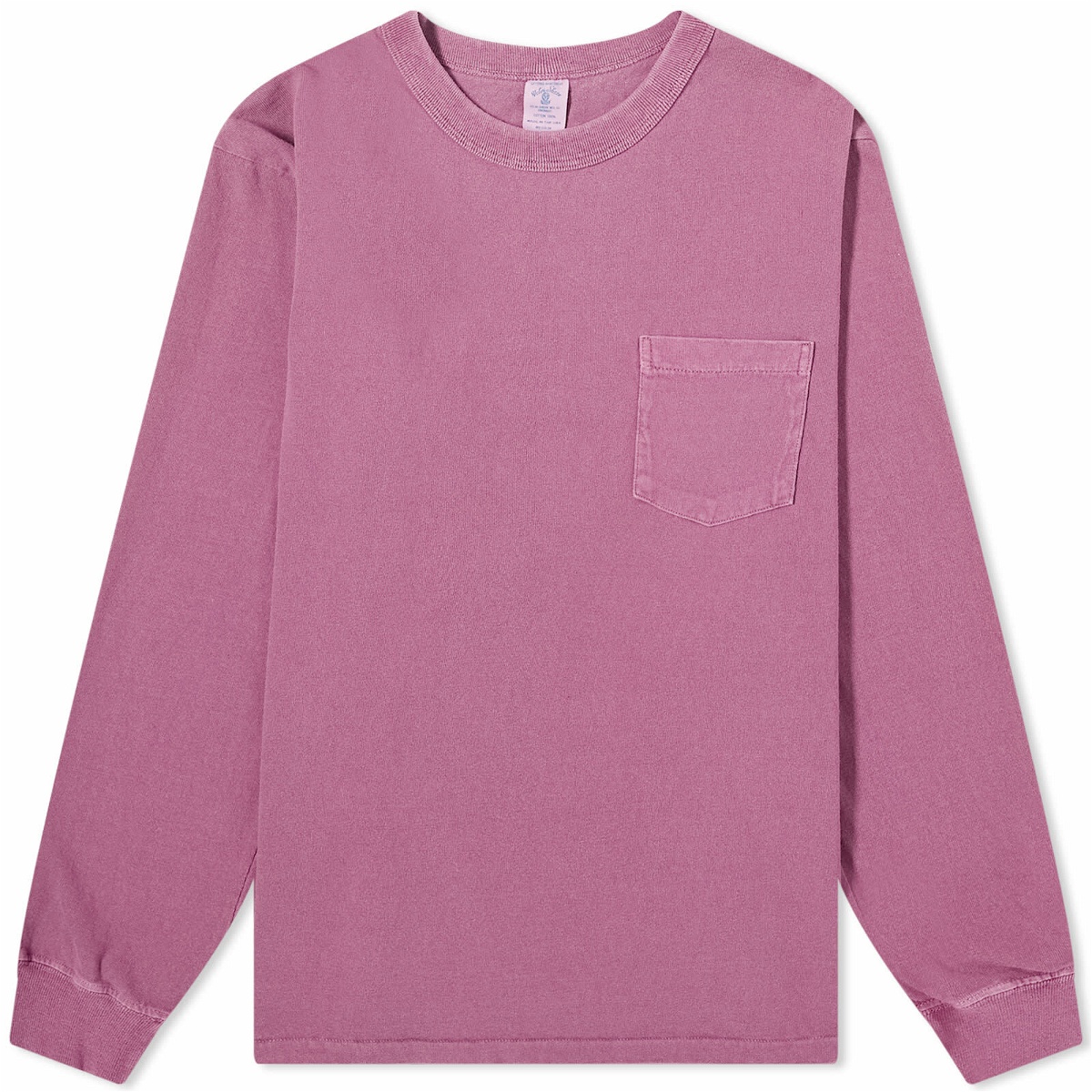 Photo: Velva Sheen Men's Long Sleeve Pigment Dyed Pocket T-Shirt in Plum