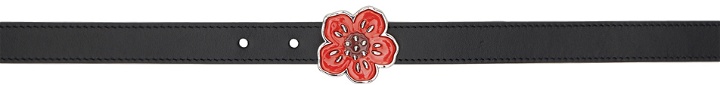 Photo: Kenzo Black Kenzo Paris Thin Boke Flower Reversible Belt