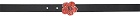 Kenzo Black Kenzo Paris Thin Boke Flower Reversible Belt