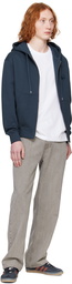 Maison Kitsuné Navy Bold Fox Head Comfort Zipped Hoodie