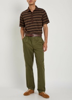 Oliver Spencer Ashdown Straight-leg Cotton Trousers Green