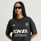 END. Airlines Short Sleeve T-Shirt in Cinder Black
