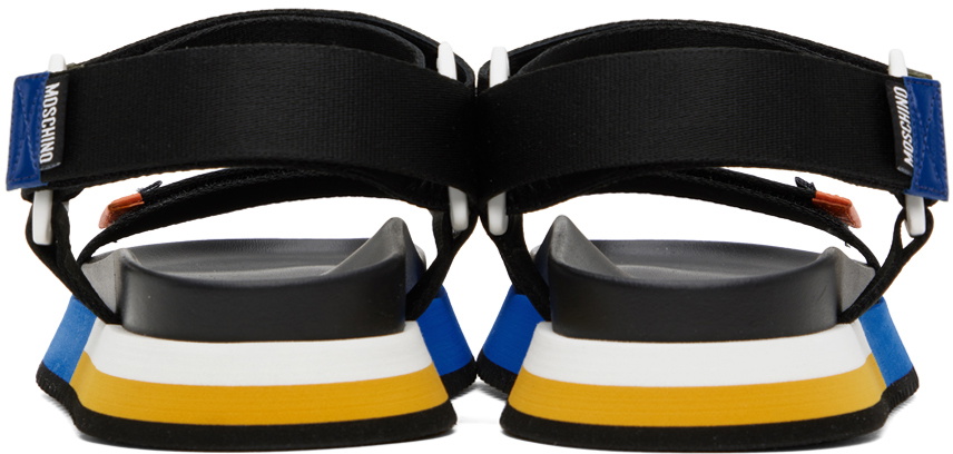 Moschino Multicolor Logo Tape Sandals Moschino