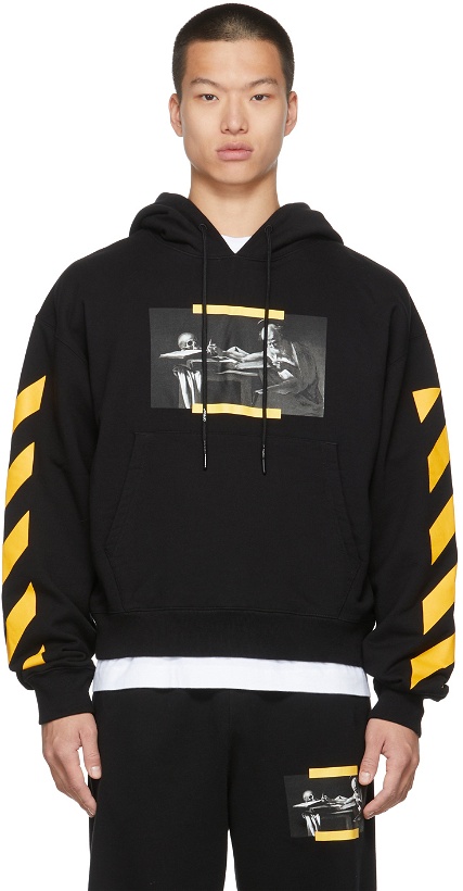 Photo: Off-White Black Caravaggio Painting Over Hoodie