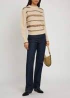 Isabel Marant étoile Roxane Embroidered Wool-blend Jumper Ecru
