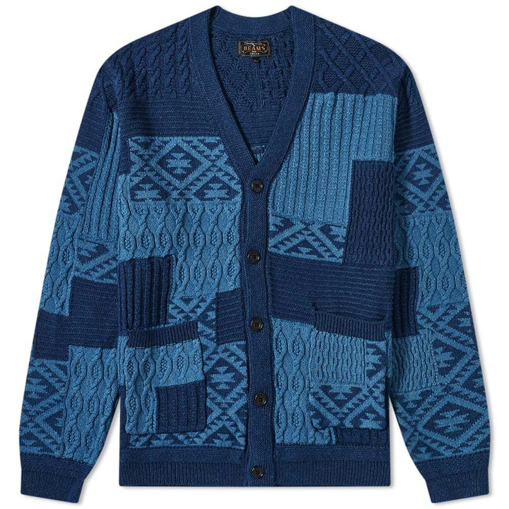 Photo: Beams Plus Jacquard Patchwork Cardigan