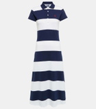 Polo Ralph Lauren Striped mesh polo midi dress