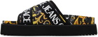 Versace Jeans Couture Black & Yellow Arizona Sandals