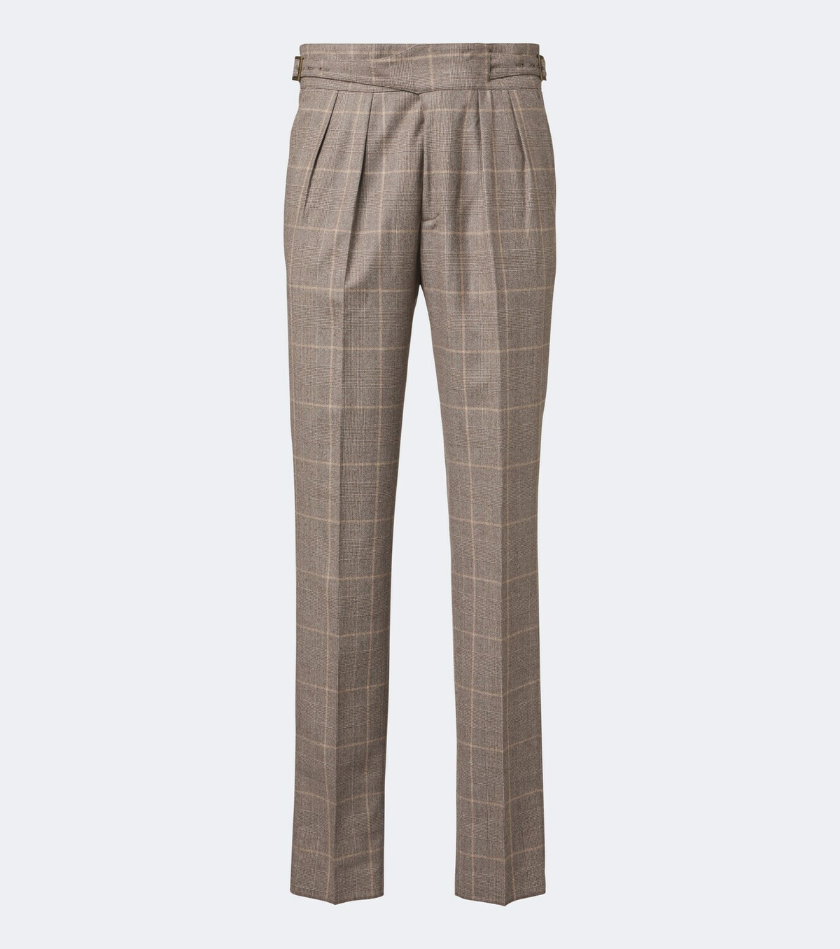 Rubinacci Checked virgin wool straight pants