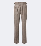 Rubinacci Checked virgin wool straight pants
