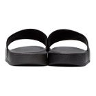 Total Luxury Spa SSENSE Exclusive Black Rubber Logo Pool Slides