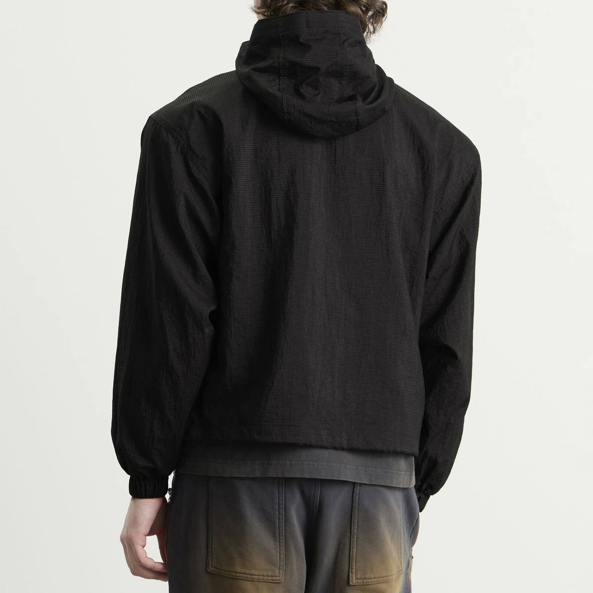 Thug Club Men's Nylon Hooded Jacket in Black