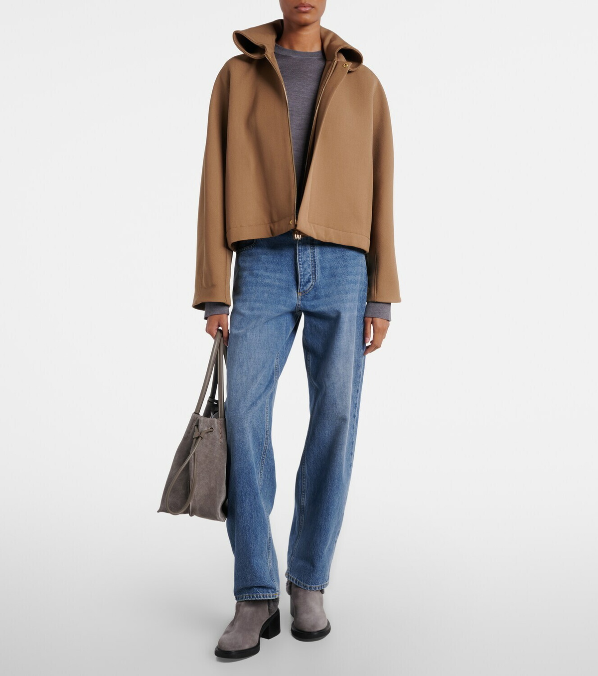 Tod's 60 shearling-trimmed suede ankle boots