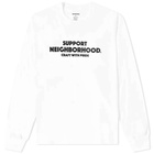 Neighborhood Men's Long Sleeve NH-4 T-Shirt in White