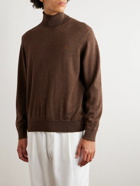 Etro - Logo-Embroidered Wool Rollneck Sweater - Brown